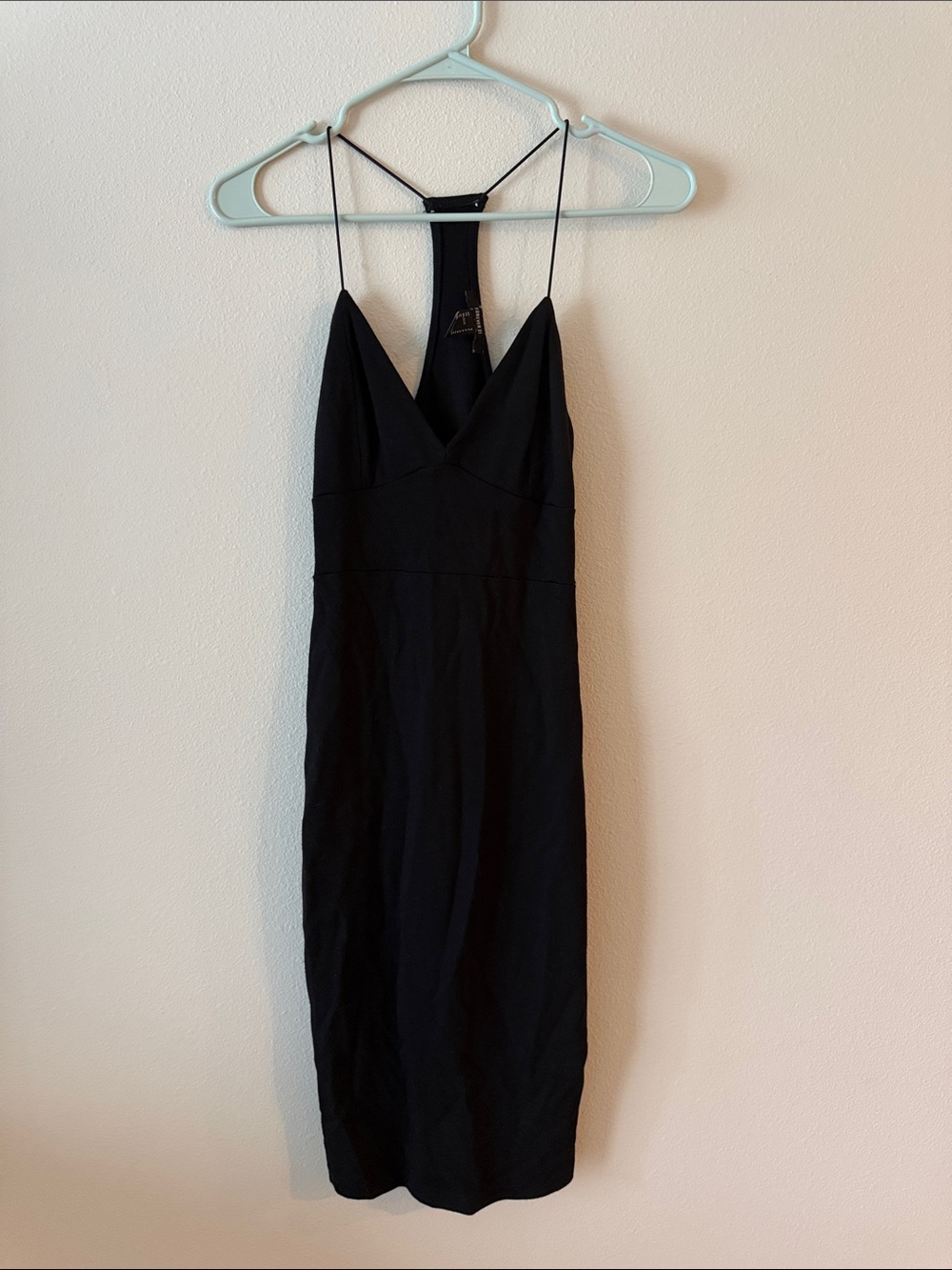 Forever 21 Black Spaghetti-Strap Midi Sheath Dress
